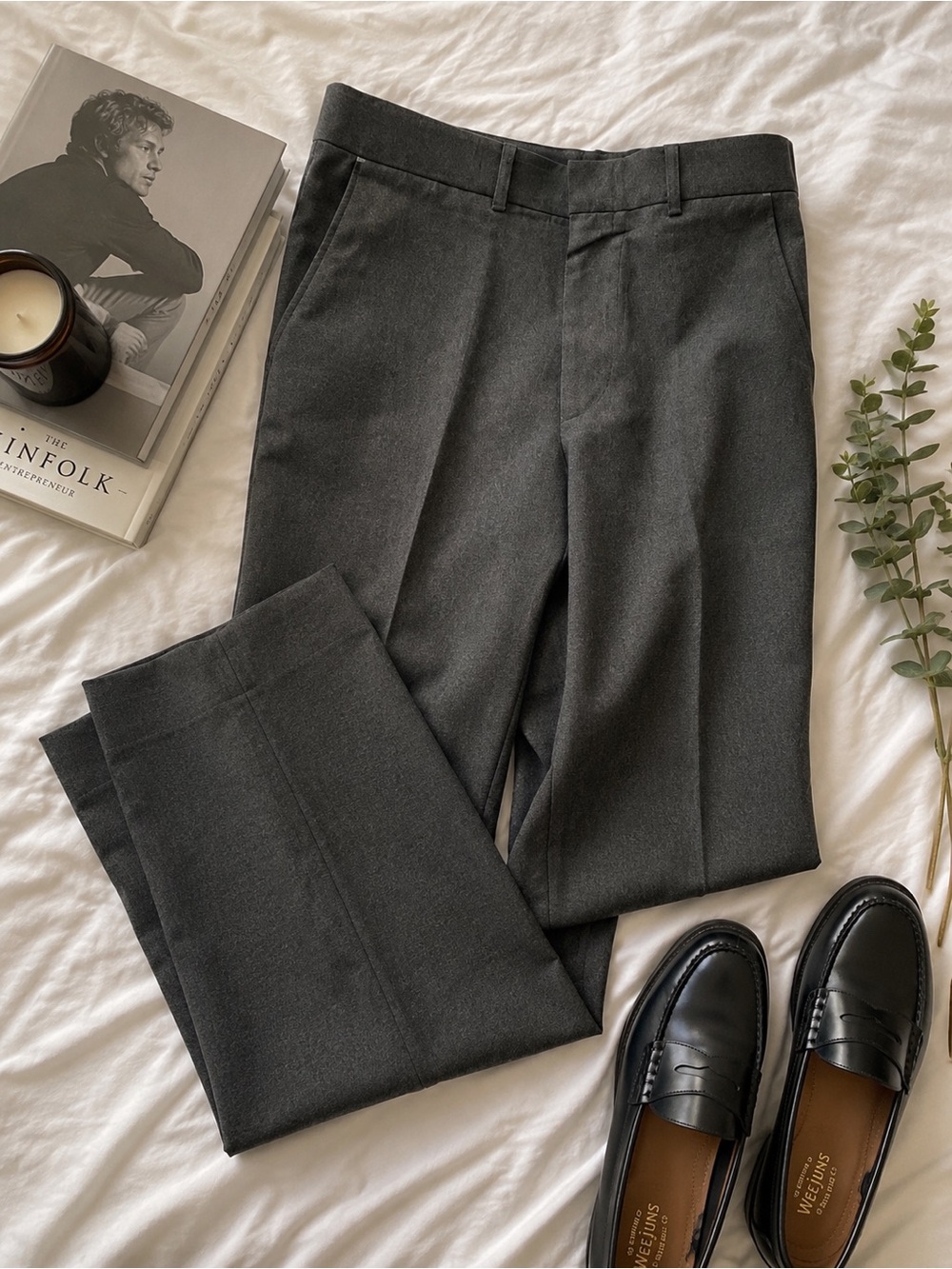 Vintage Levi’s 70s 80s Charcoal Grey Action Slacks Flat Front Trousers